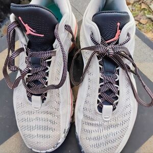 Jordan Women's Athletic Shoes - Black and Pink Accents